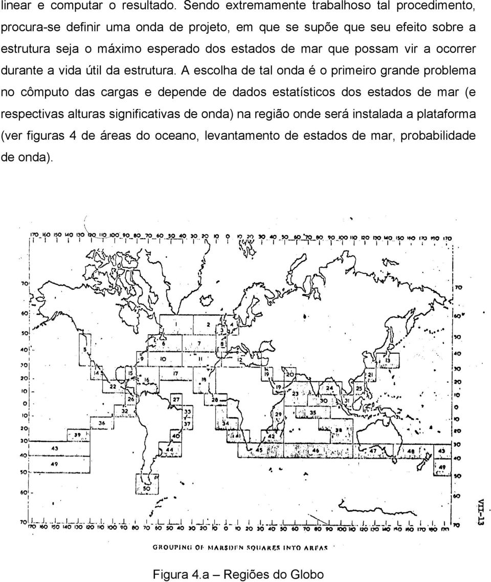 esperado dos estados de mar que possam vir a ocorrer durante a vida útil da estrutura.