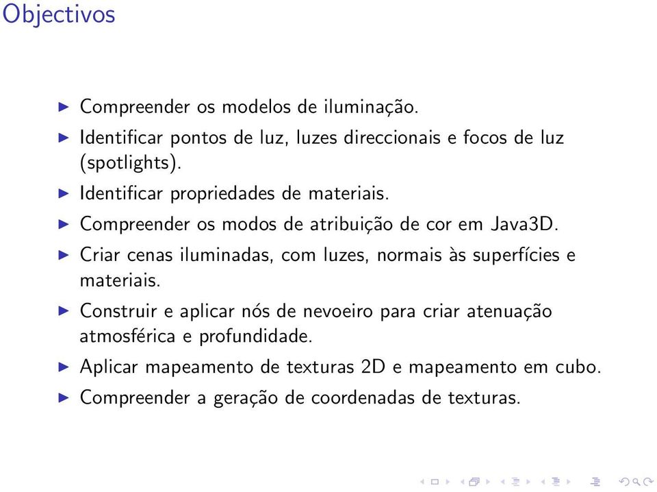 Compreender os modos de atribuição de cor em Java3D.