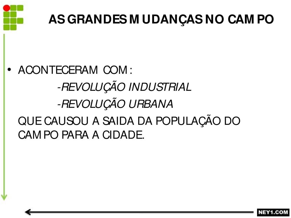 INDUSTRIAL -REVOLUÇÃO URBANA QUE