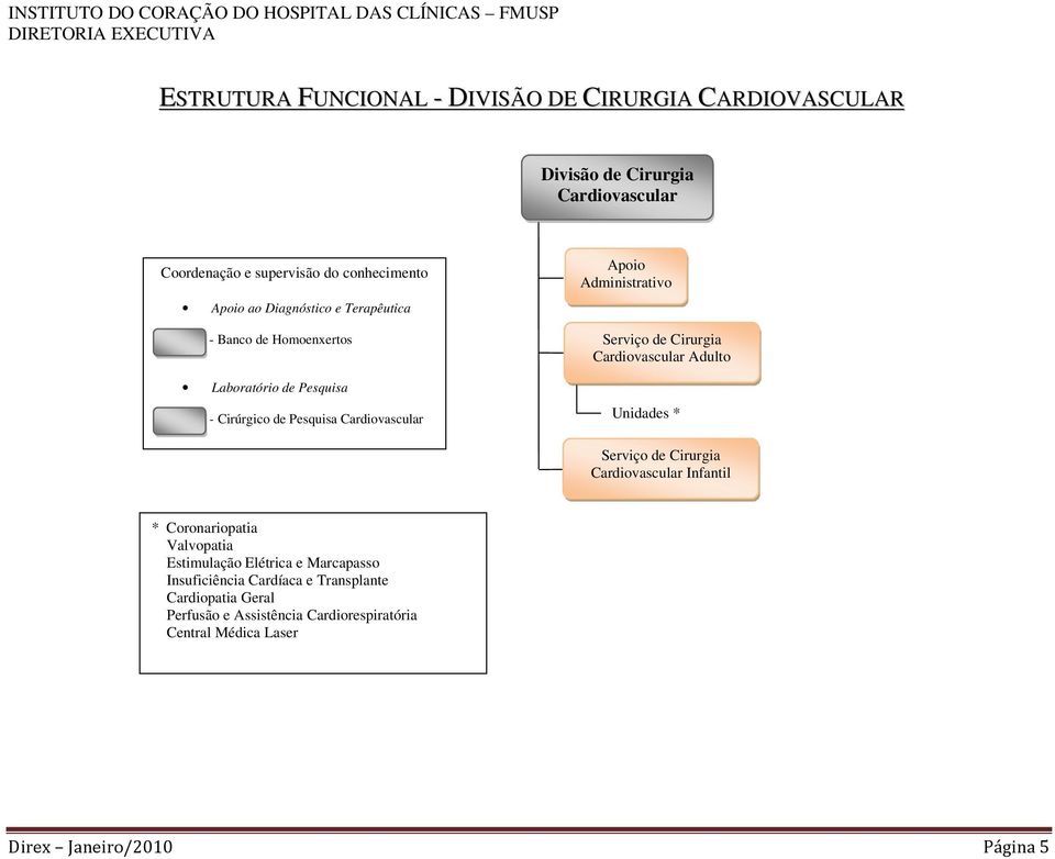Cardiovascular Adulto Unidades * Cirurgia Cardiovascular Infantil * Coronariopatia Valvopatia Estimulação Elétrica e Marcapasso
