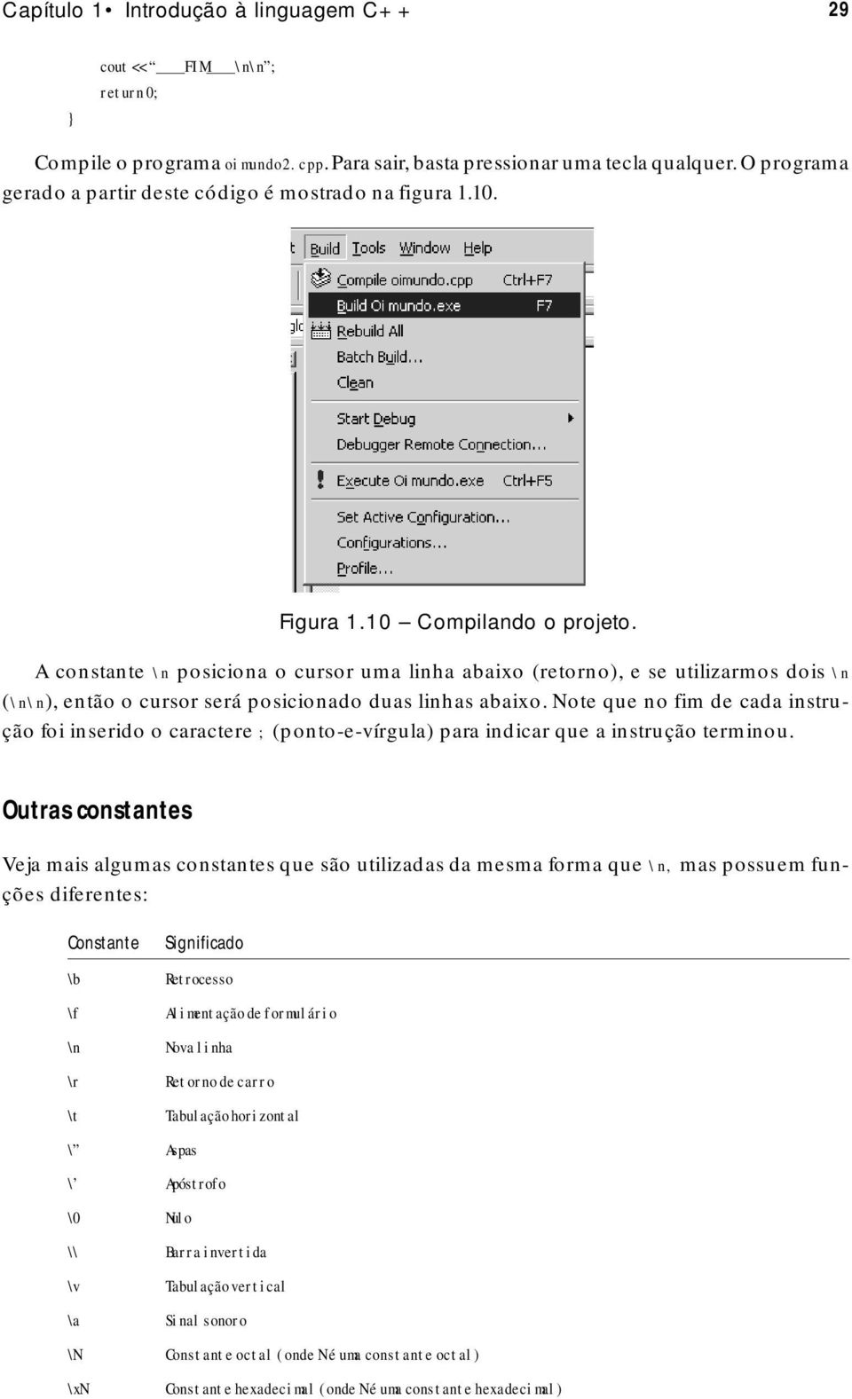 A constante \n posiciona o cursor uma linha abaixo (retorno), e se utilizarmos dois \n (\n\n), então o cursor será posicionado duas linhas abaixo.