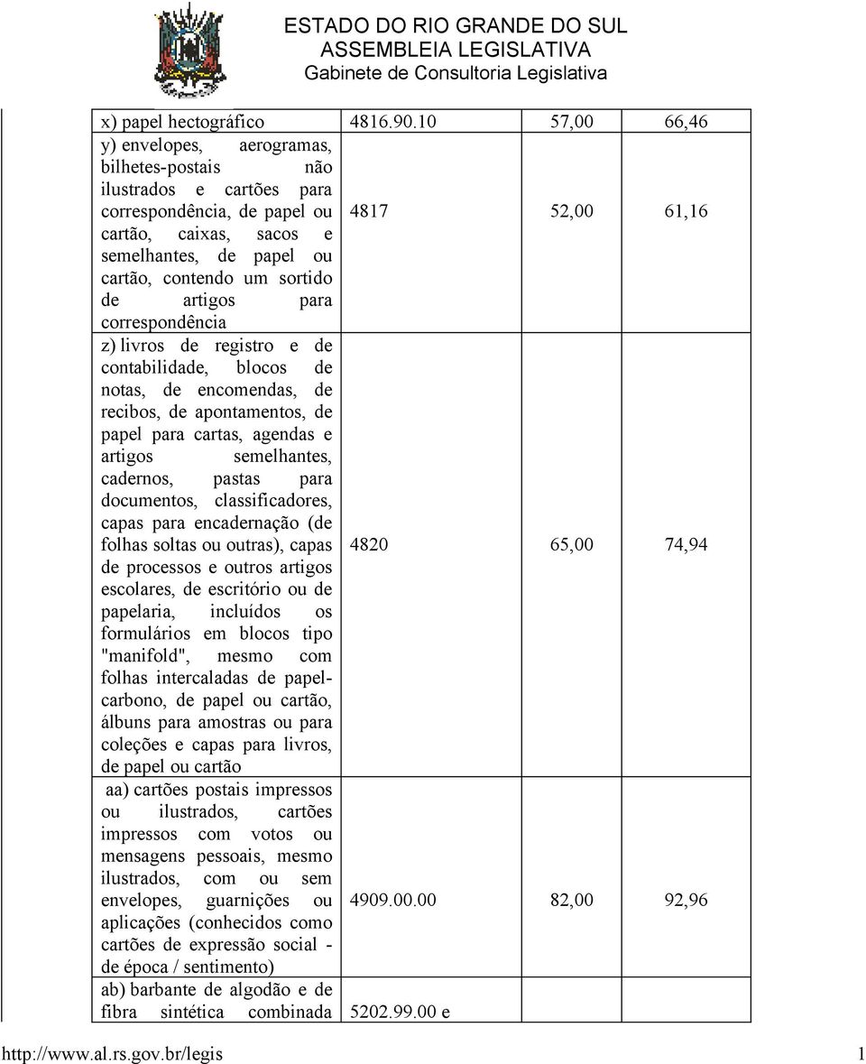 um sortido de artigos para correspondência z) livros de registro e de contabilidade, blocos de notas, de encomendas, de recibos, de apontamentos, de papel para cartas, agendas e artigos semelhantes,