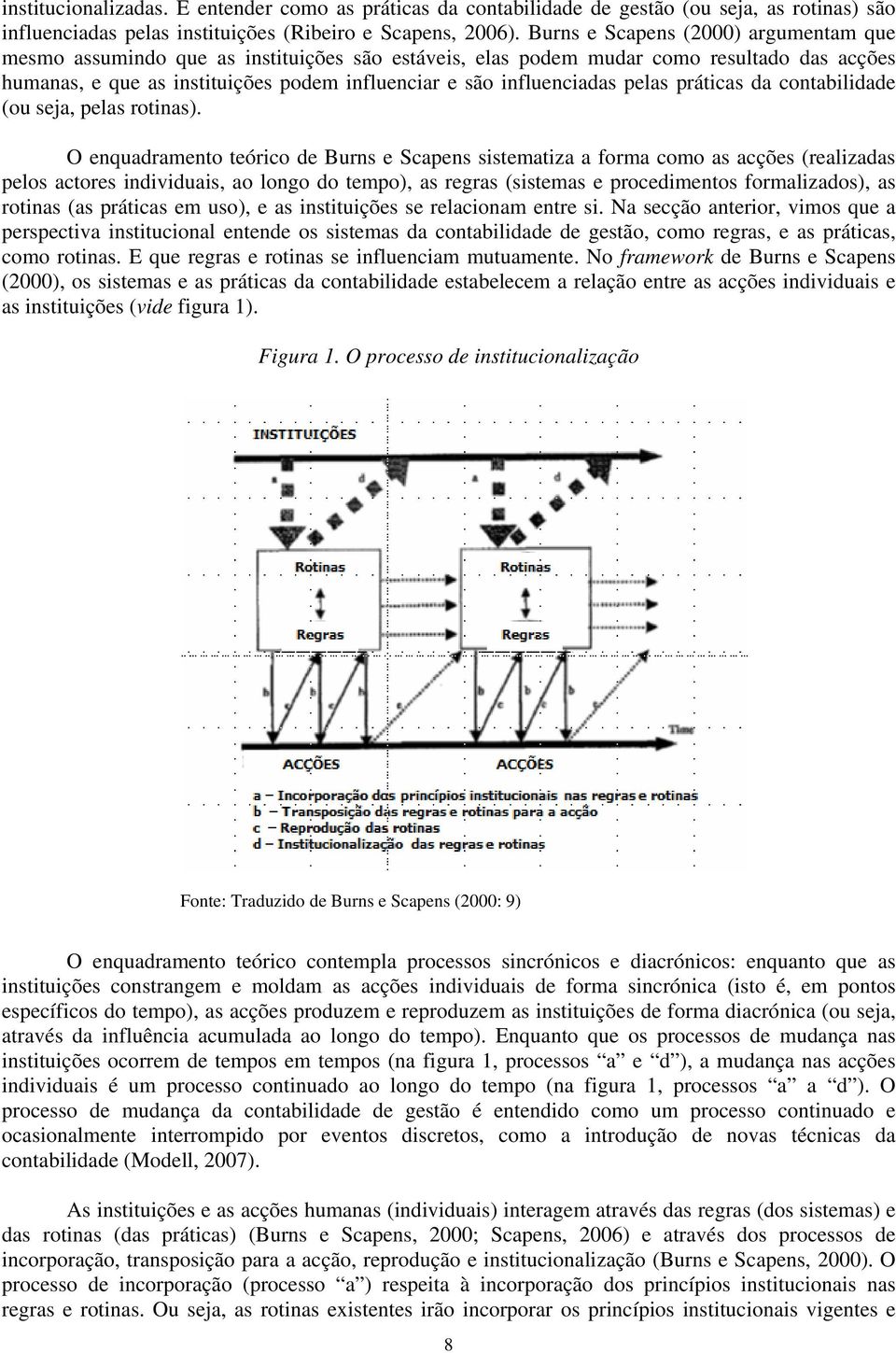 pelas práticas da contabilidade (ou seja, pelas rotinas).