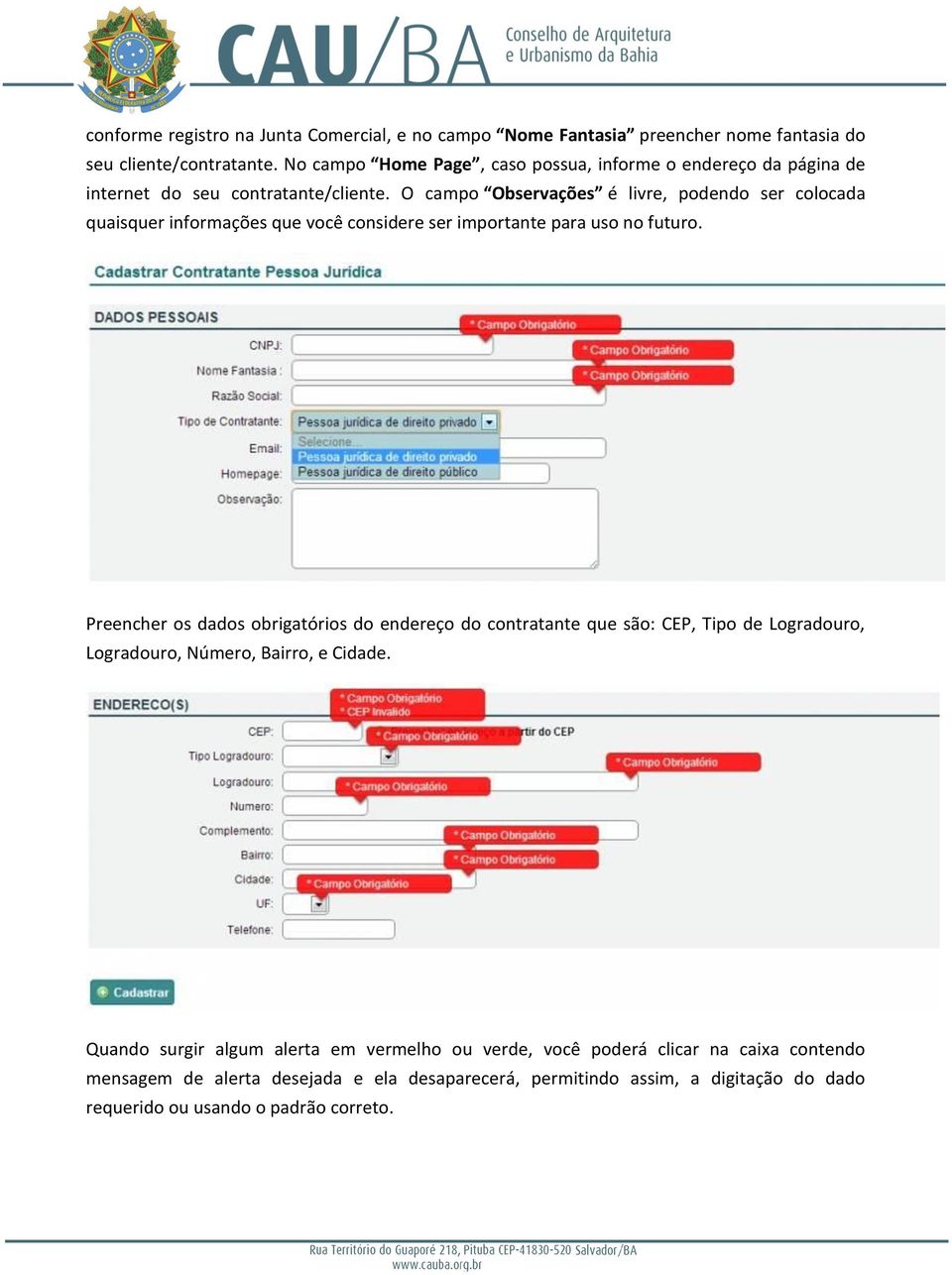 O campo Observações é livre, podendo ser colocada quaisquer informações que você considere ser importante para uso no futuro.