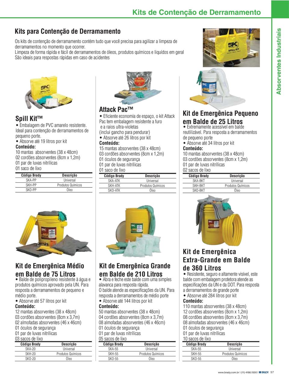 Para resposta a derramamentos de pequeno porte Kit de Emergênica Médio em Balde de 75 Litros produtos químicos aprovado pela UN. Para resposta a derramamentos de pequeno e médio porte.