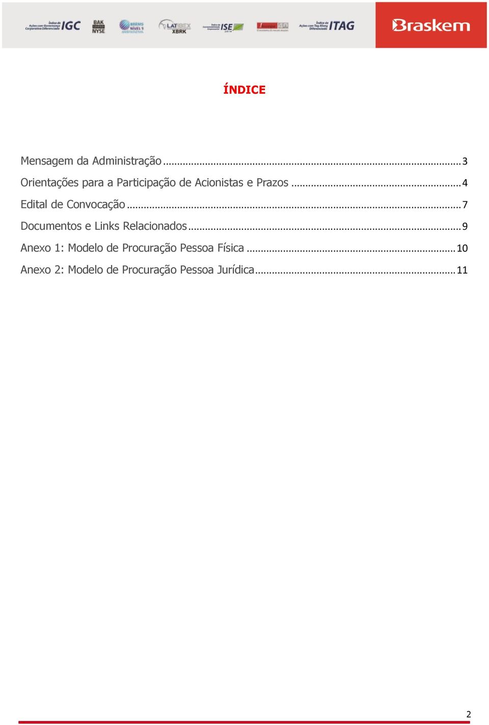 .. 4 Edital de Convocação... 7 Documentos e Links Relacionados.