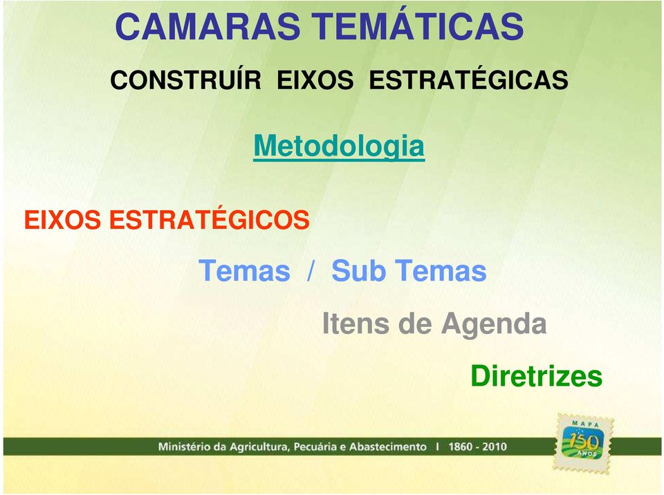 EIXOS ESTRATÉGICOS Temas / Sub