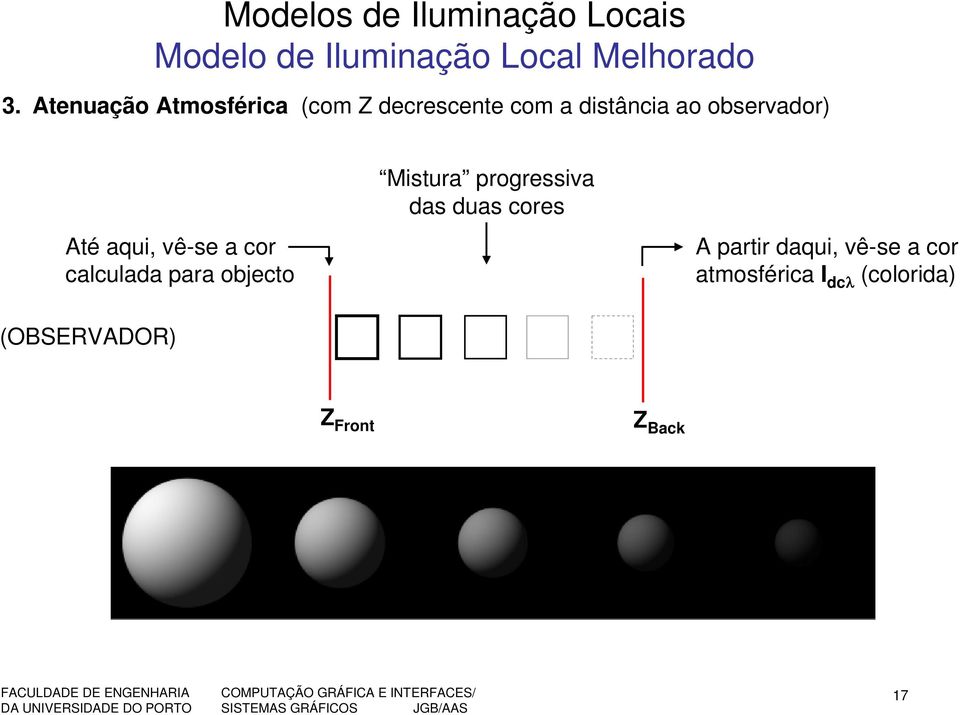 aqui, vê-se a cor calculada para objecto Mistura progressiva das duas cores