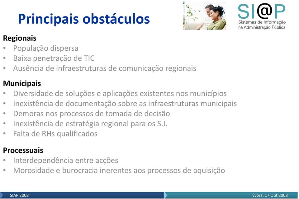 infraestruturas municipais Demoras nos processos de tomada de decisão In