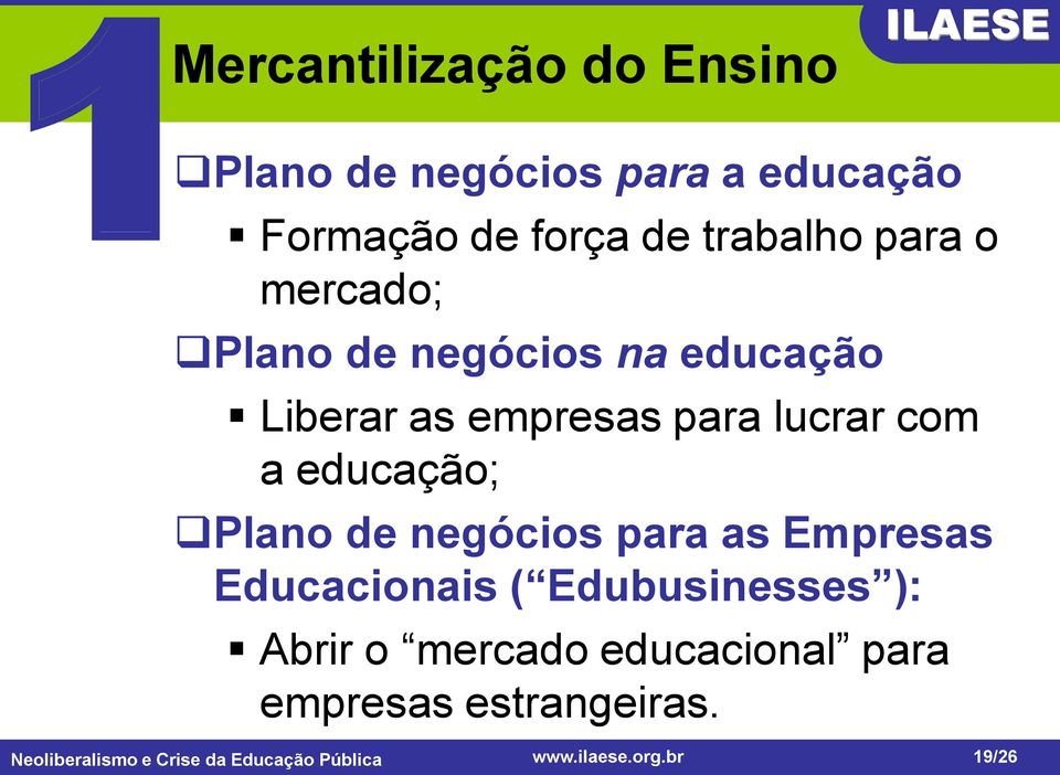 lucrar com a educação; Plano de negócios para as Empresas Educacionais (