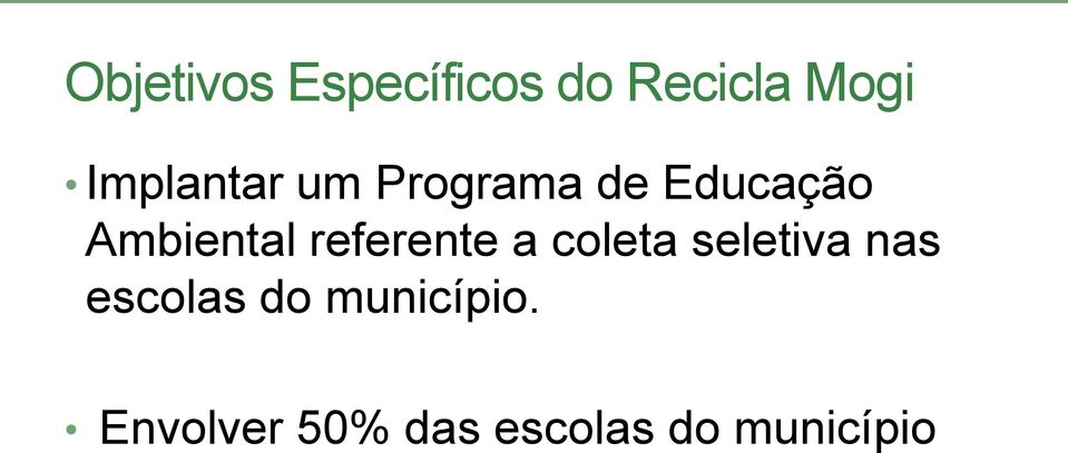 referente a coleta seletiva nas escolas do