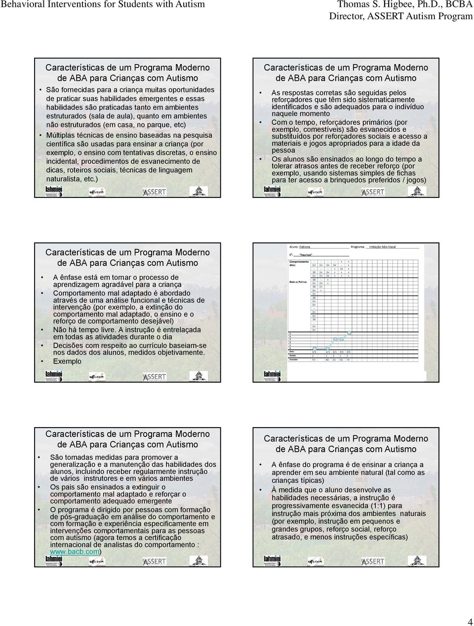 incidental, procedimentos de esvanecimento de dicas, roteiros sociais, técnicas de linguagem naturalista, etc.