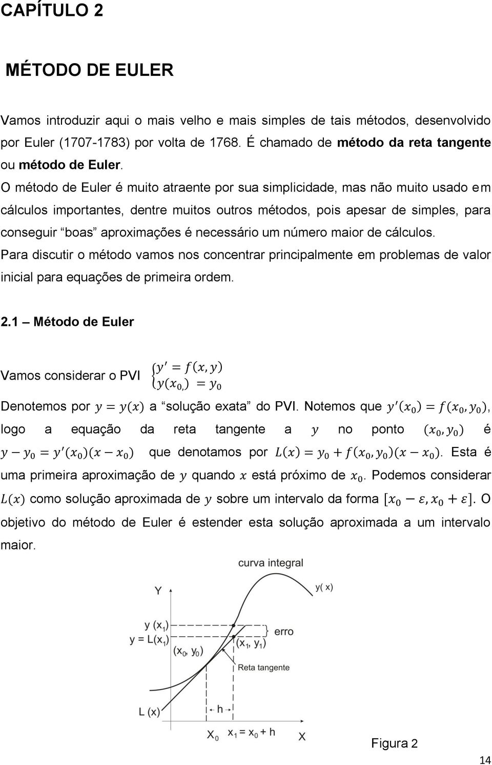 O método de Euler é muito atraente por sua simplicidade, mas não muito usado em cálculos importantes, dentre muitos outros métodos, pois apesar de simples, para conseguir boas aproximações é