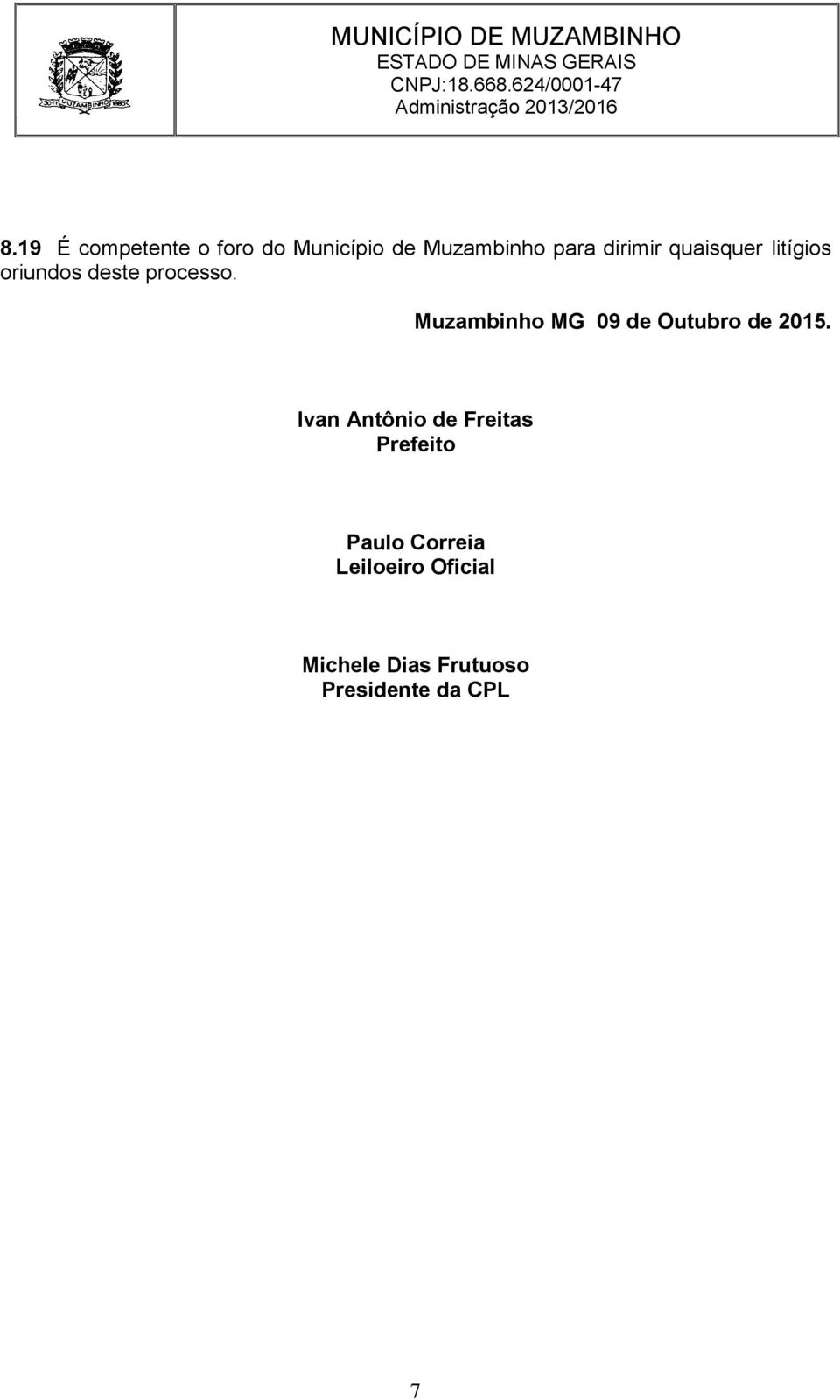 Muzambinho MG 09 de Outubro de 2015.