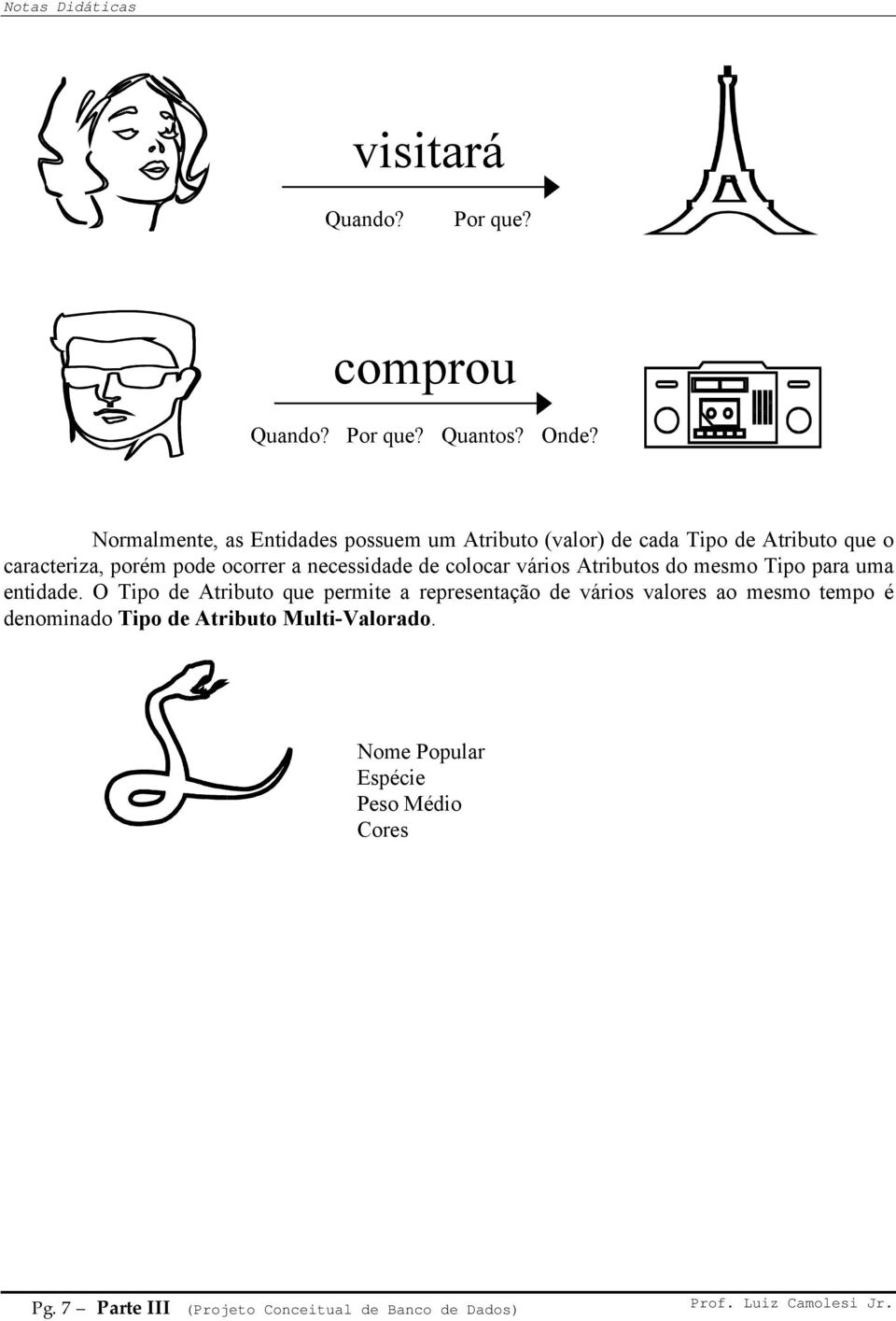 necessidade de colocar vários Atributos do mesmo Tipo para uma entidade.