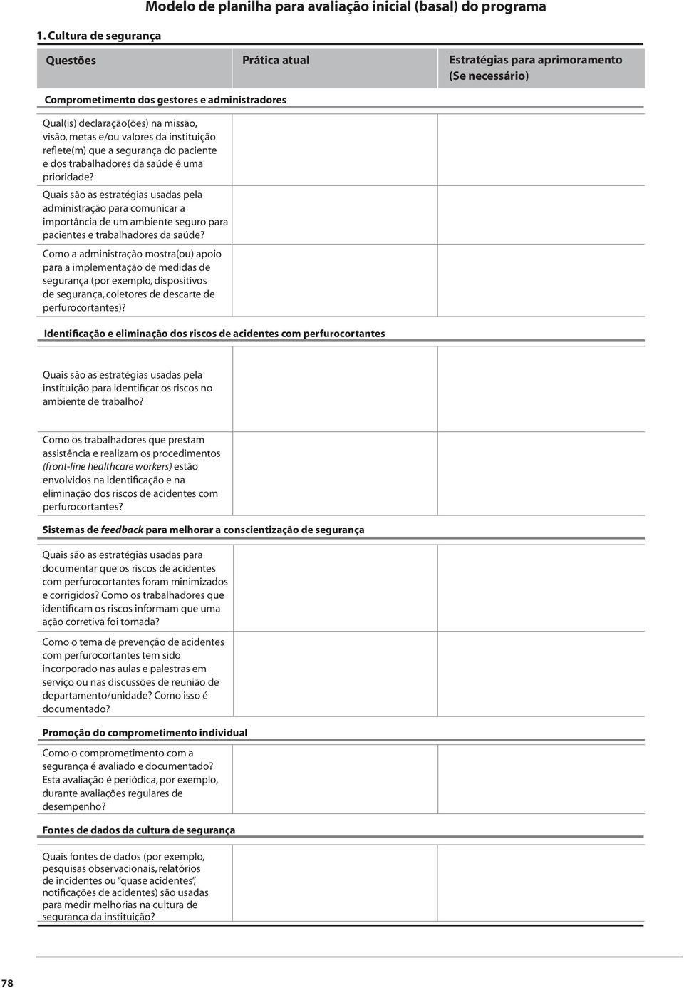 Quais são as estratégias usadas pela administração para comunicar a importância de um ambiente seguro para pacientes e trabalhadores da saúde?