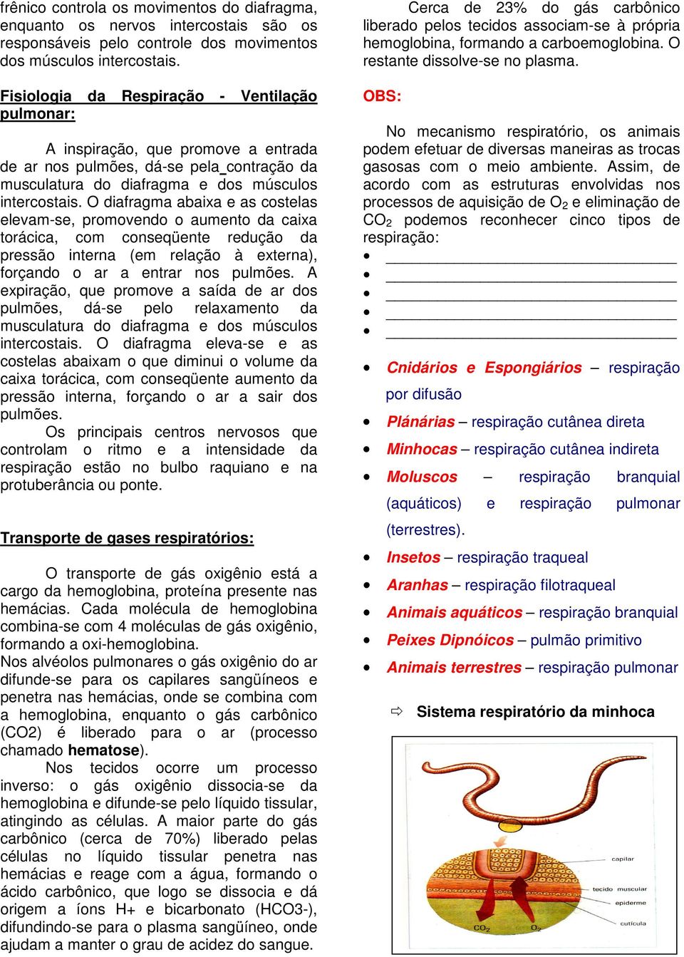 O diafragma abaixa e as costelas elevam-se, promovendo o aumento da caixa torácica, com conseqüente redução da pressão interna (em relação à externa), forçando o ar a entrar nos pulmões.