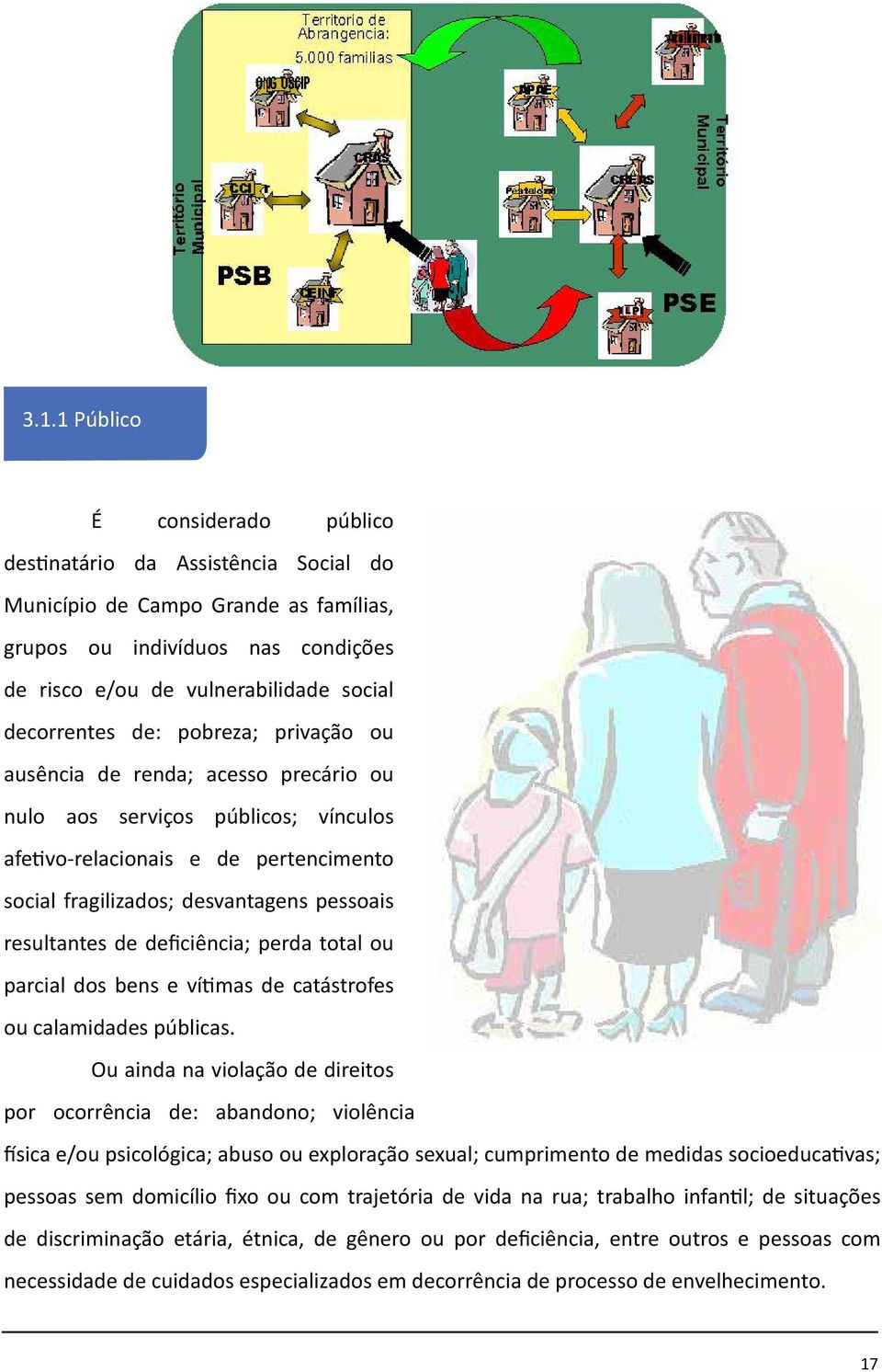 deficiência; perda total ou parcial dos bens e vítimas de catástrofes ou calamidades públicas.