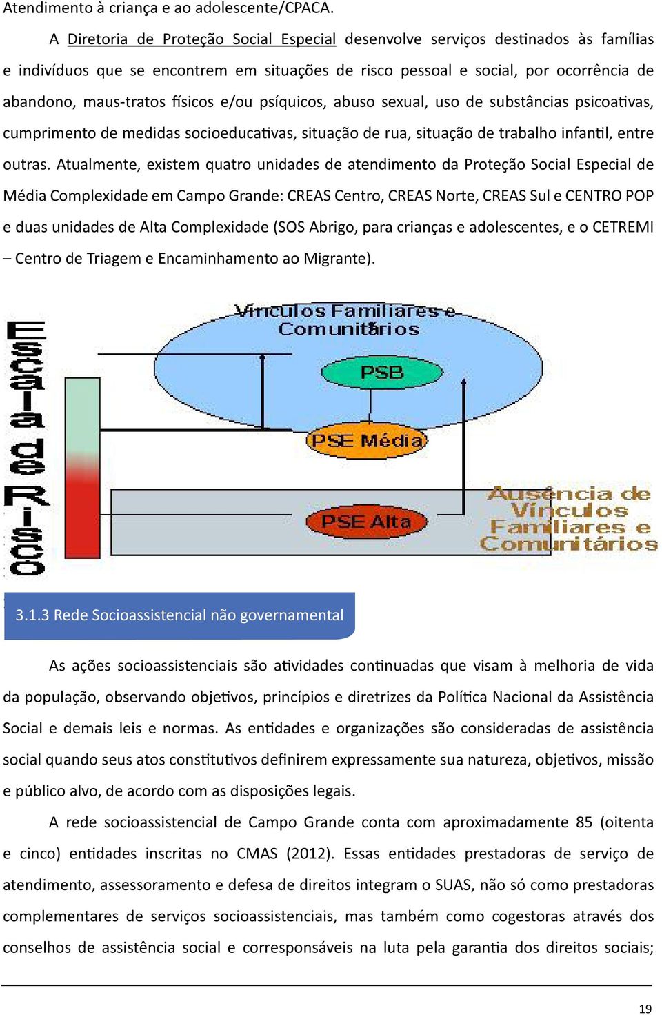 físicos e/ou psíquicos, abuso sexual, uso de substâncias psicoativas, cumprimento de medidas socioeducativas, situação de rua, situação de trabalho infantil, entre outras.