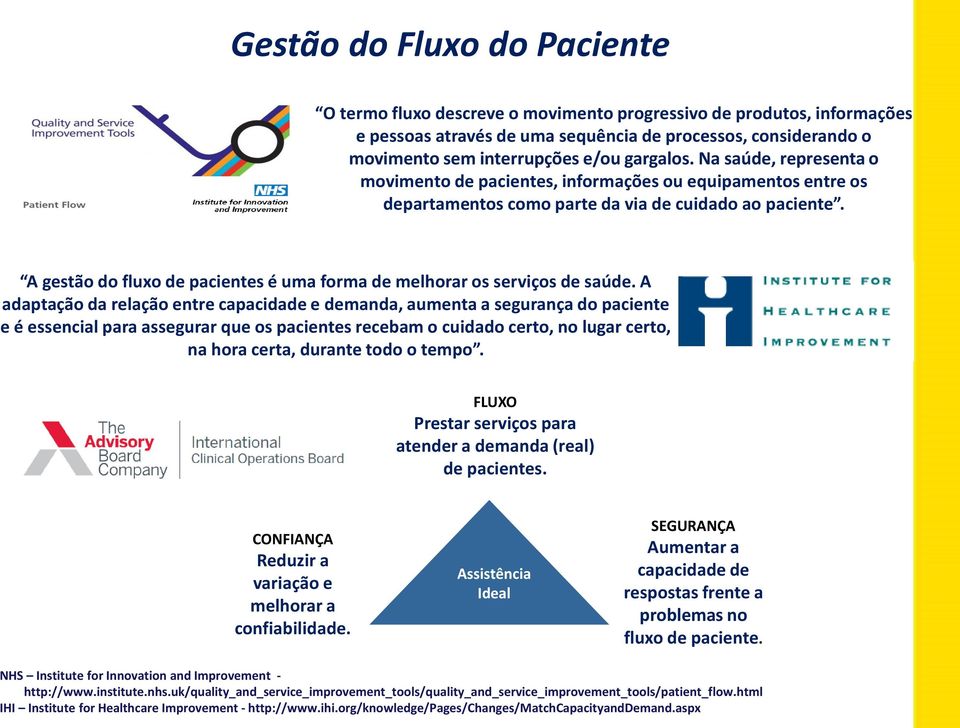 A gestão do fluxo de pacientes é uma forma de melhorar os serviços de saúde.