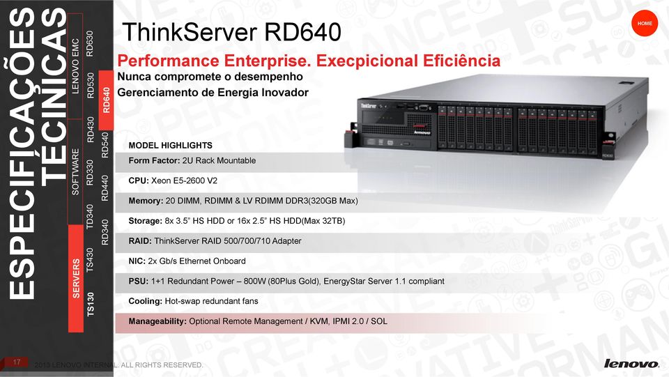 DDR3(320GB Max) Storage: 8x 3.5 HS HDD or 16x 2.