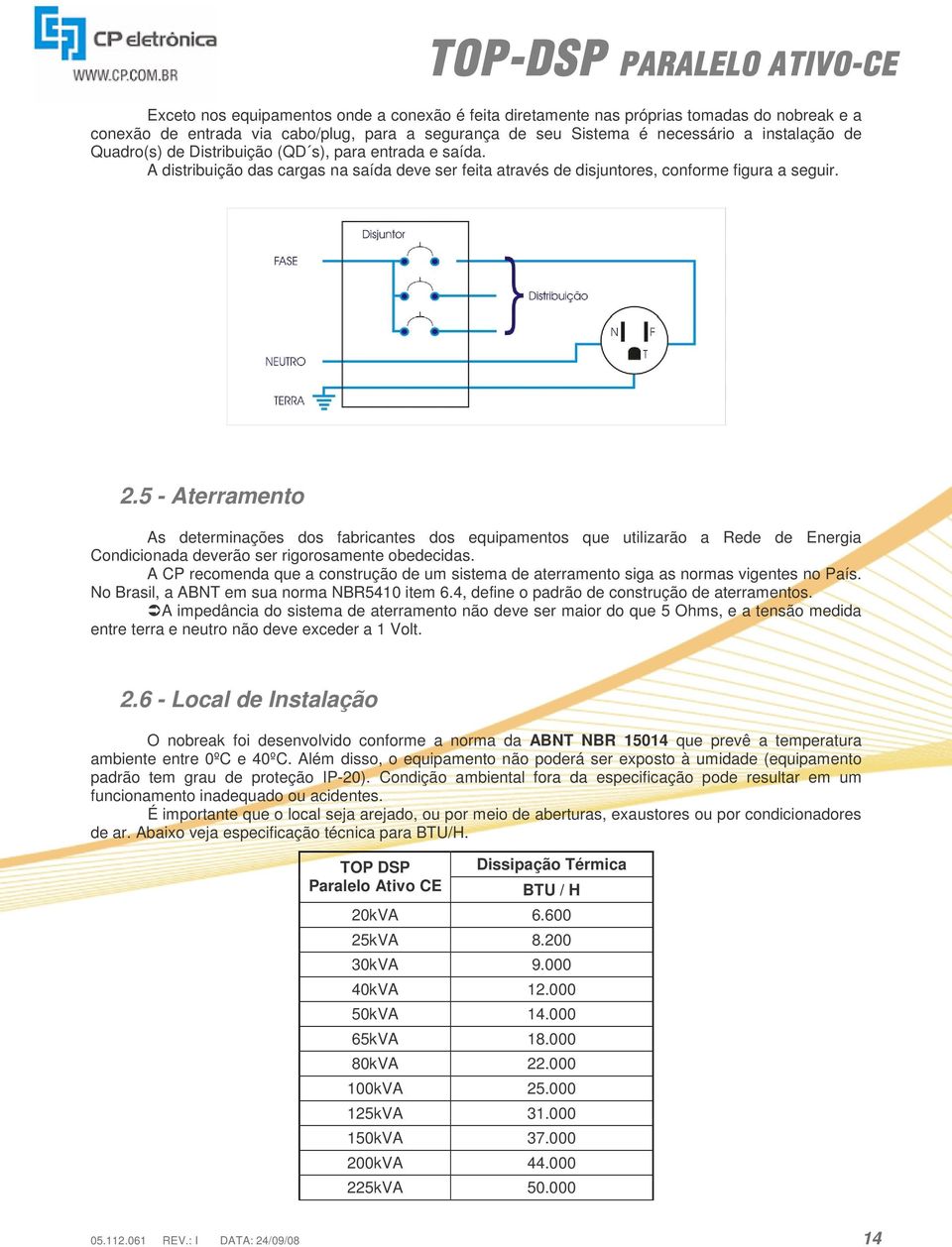 5 - Aterramento As determinações dos fabricantes dos equipamentos que utilizarão a Rede de Energia Condicionada deverão ser rigorosamente obedecidas.