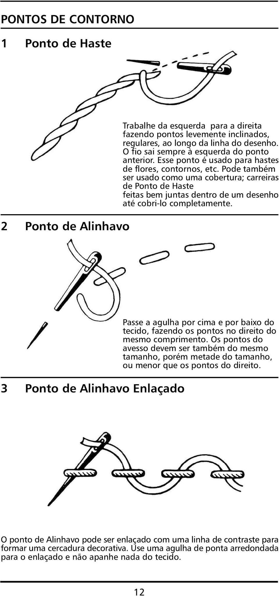 Pode também ser usado como uma cobertura; carreiras de Ponto de Haste feitas bem juntas dentro de um desenho até cobri-lo completamente.