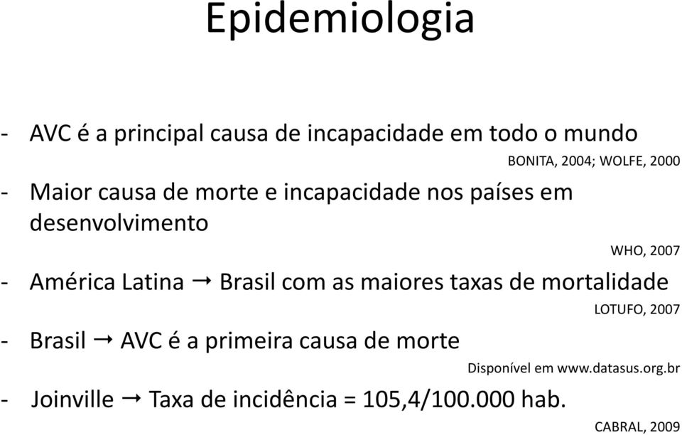 Brasil com as maiores taxas de mortalidade - Brasil AVC é a primeira causa de morte - Joinville
