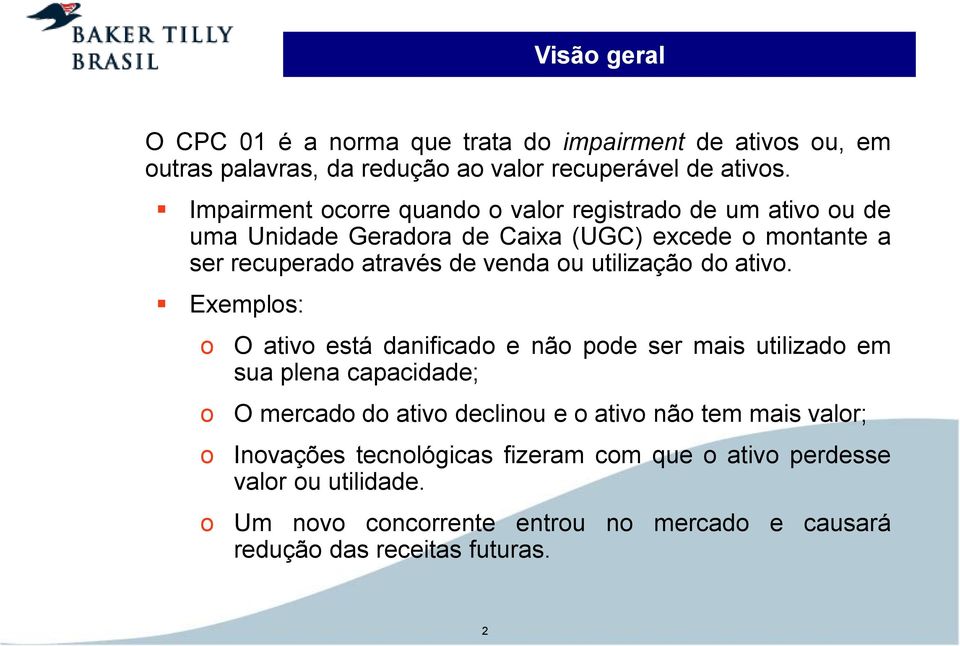 utilização do ativo.