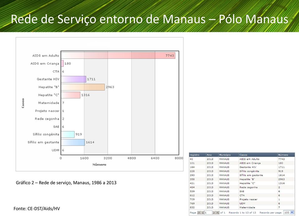 Rede de serviço, Manaus,