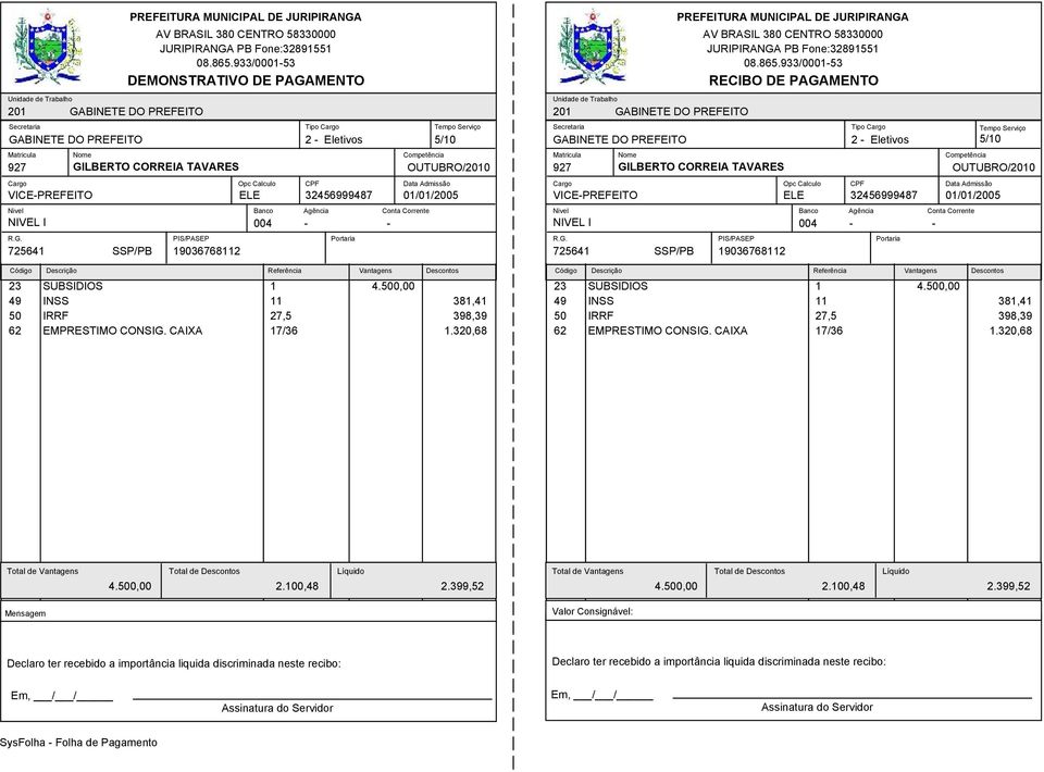 19036768112 01/01/2005 23 SUBSIDIOS 1 4.500,00 23 SUBSIDIOS 1 4.