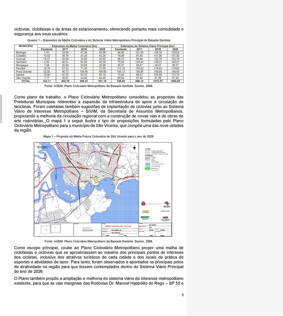 Prefeituras Municipais referentes a expansão da infraestrutura de apoio à circulação de bicicletas.