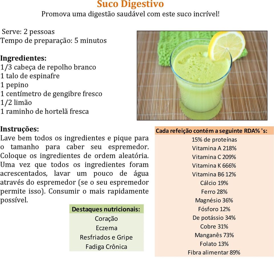 ingredientes e pique para o tamanho para caber seu espremedor. Coloque os ingredientes de ordem aleatória.