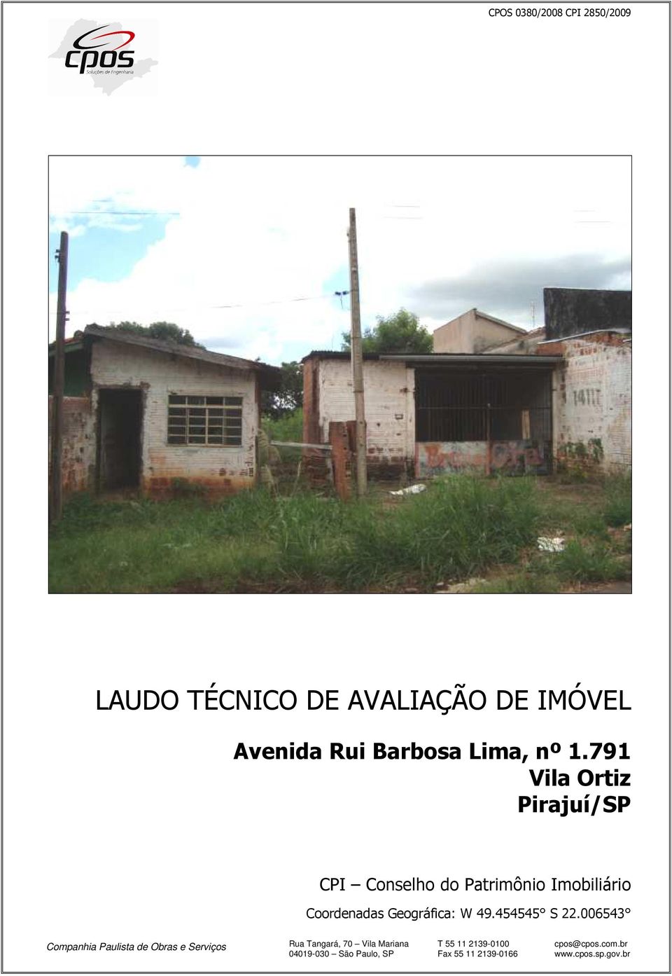 791 Vila Ortiz Pirajuí/SP CPI Conselho do