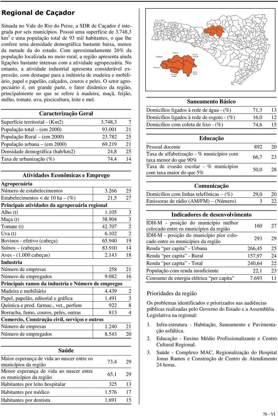 Com aproximadamente 26% da população localizada no meio rural, a região apresenta ainda ligações bastante intensas com a atividade agropecuária.