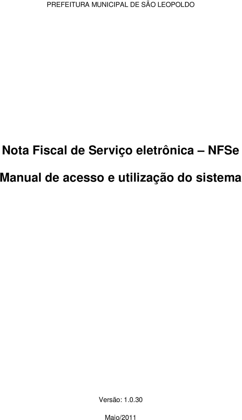 eletrônica NFSe Manual de acesso e