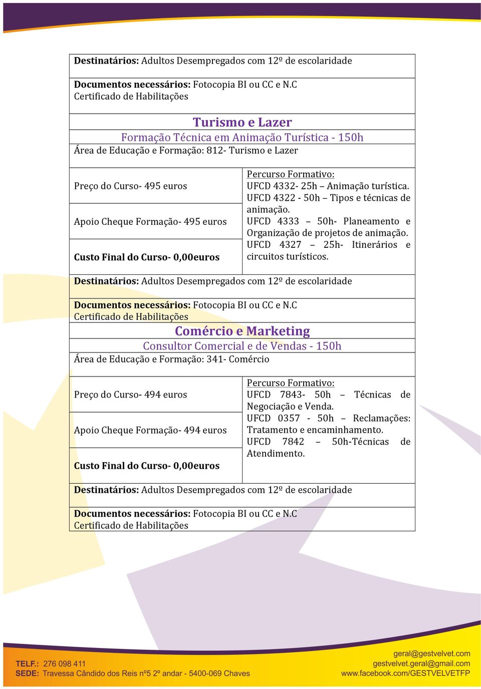 UFCD 4327 25h- Itinerários e circuitos turísticos.