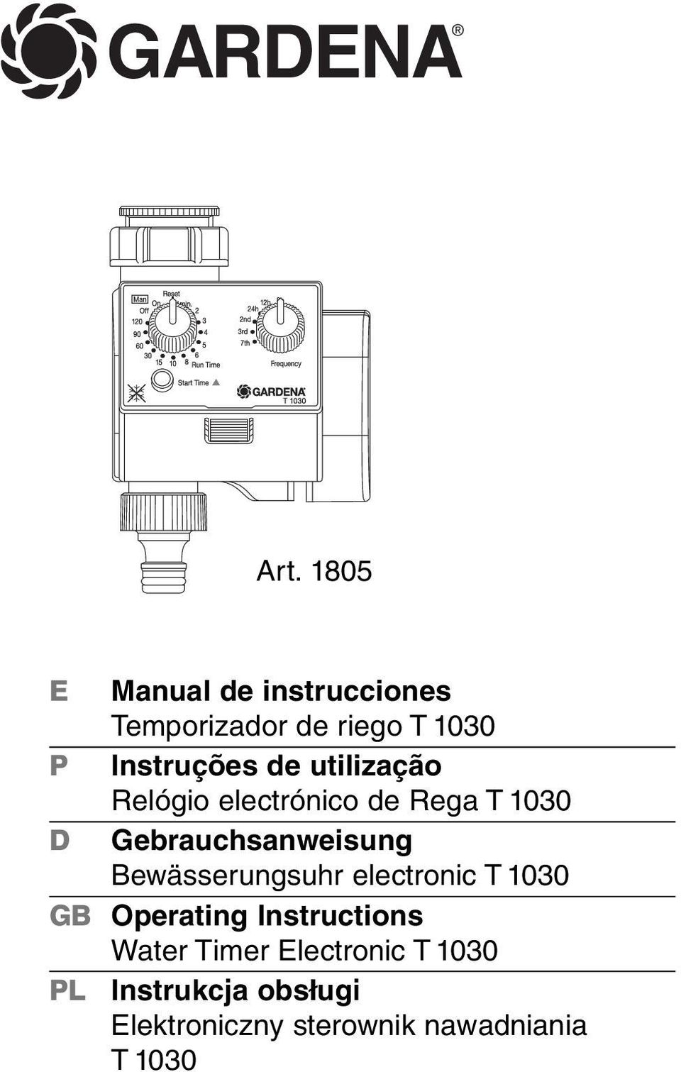 utilização Relógio electrónico de Rega T 1030 D Gebrauchsanweisung