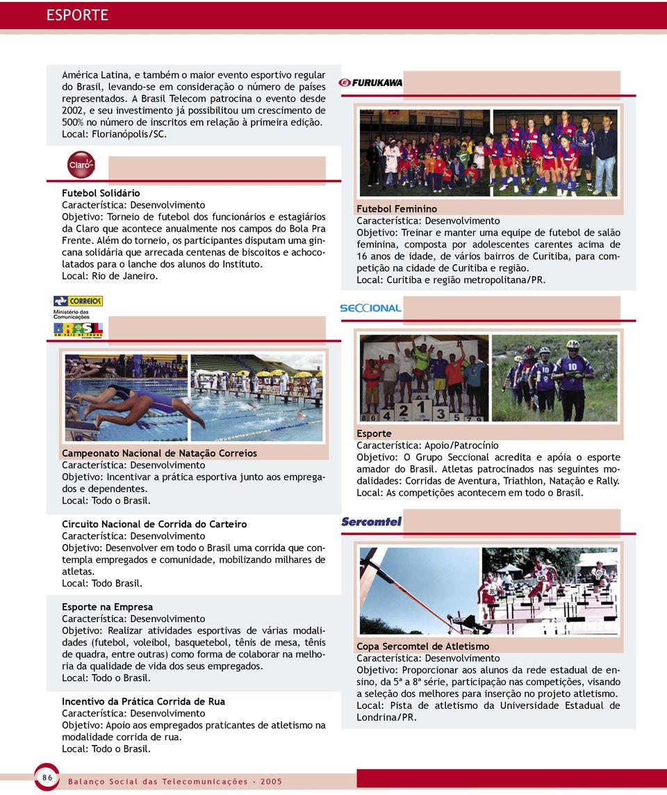 Futebol Solidário Objetivo: Torneio de futebol dos funcionários e estagiários da Claro que acontece anualmente nos campos do Bola Pra Frente.