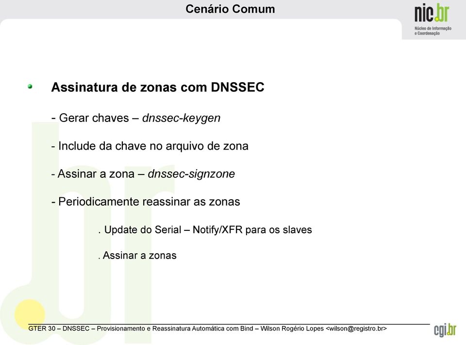 Assinar a zona dnssec-signzone - Periodicamente reassinar as