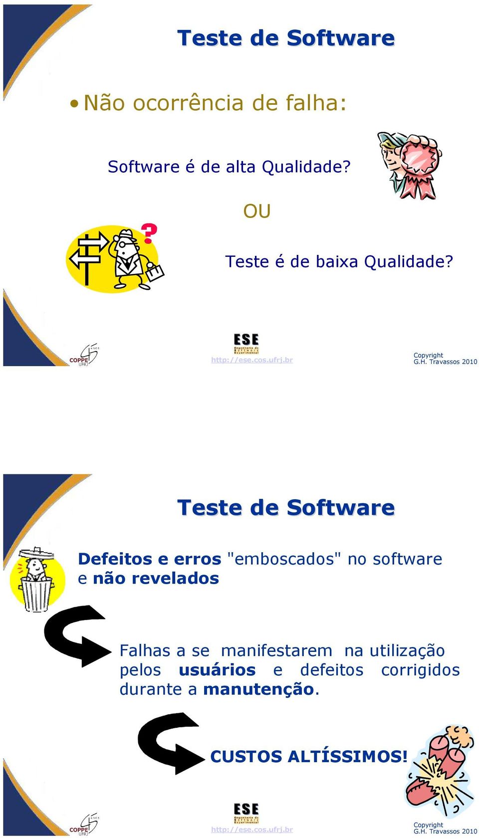 Teste de Software Defeitos e erros "emboscados" no software e não