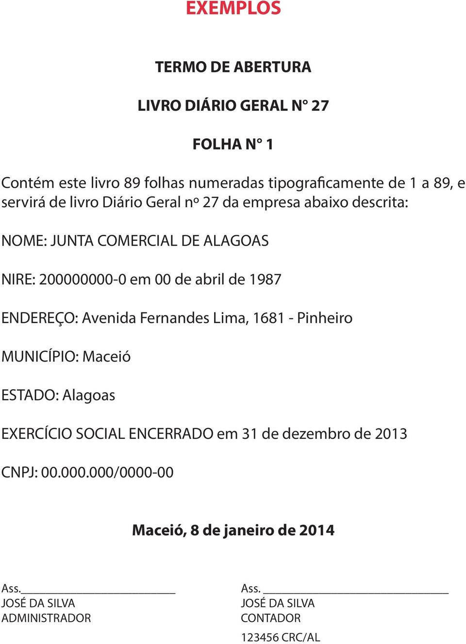 1987 ENDEREÇO: Avenida Fernandes Lima, 1681 - Pinheiro MUNICÍPIO: Maceió ESTADO: Alagoas EXERCÍCIO SOCIAL ENCERRADO em 31 de