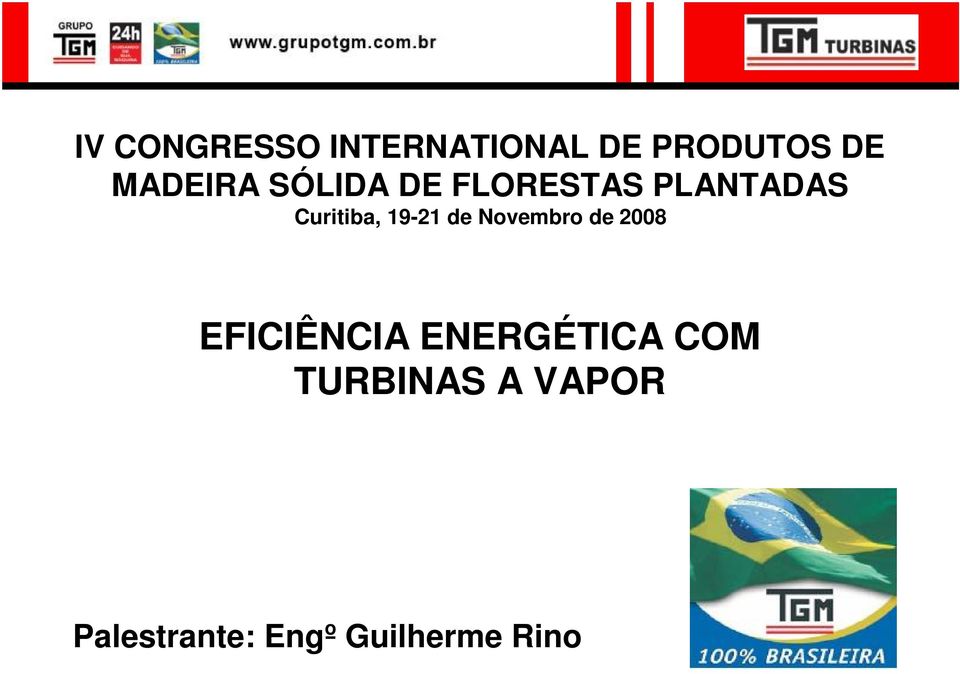 19-21 de Novembro de 2008 EFICIÊNCIA ENERGÉTICA