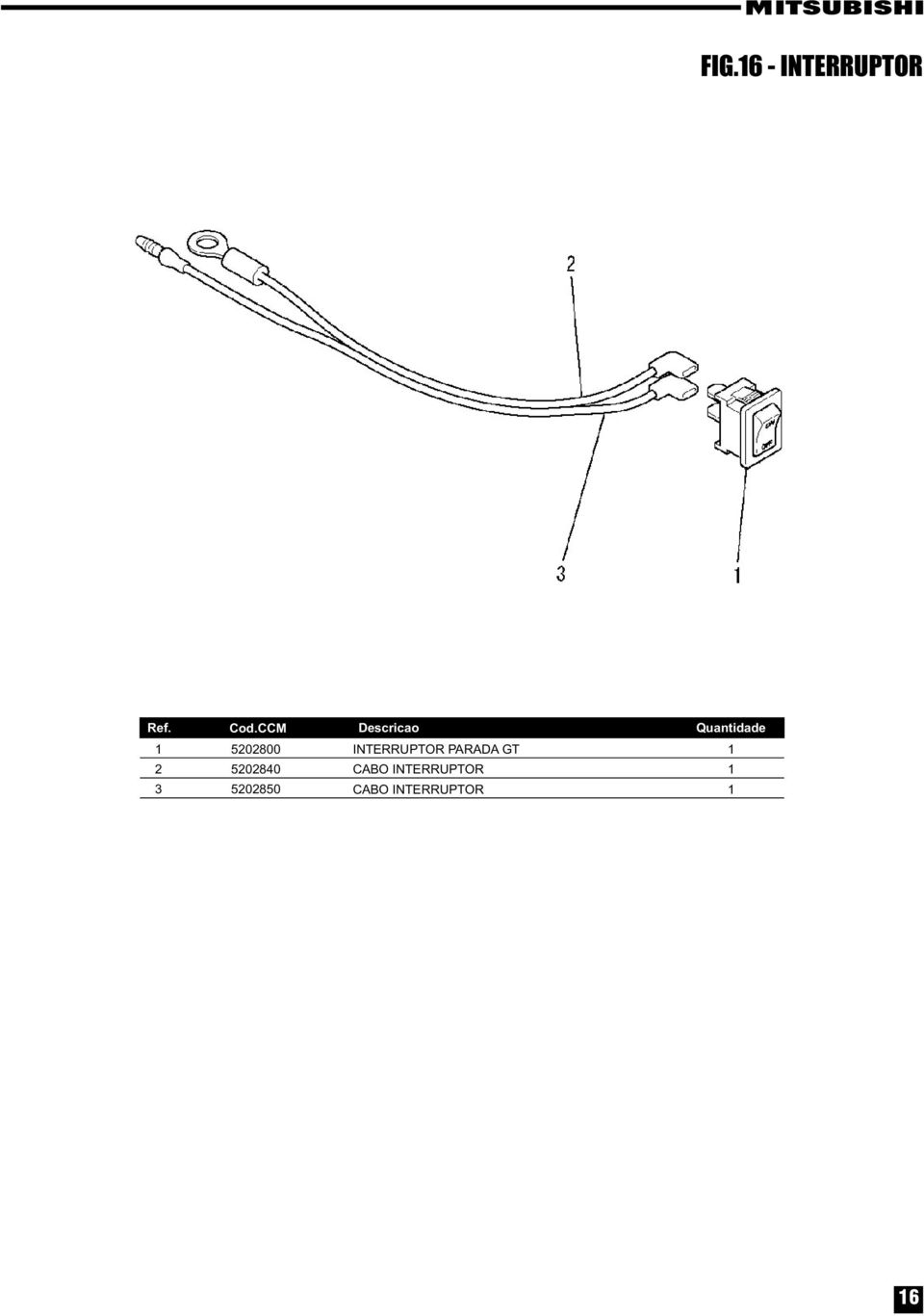 INTERRUPTOR PARADA GT