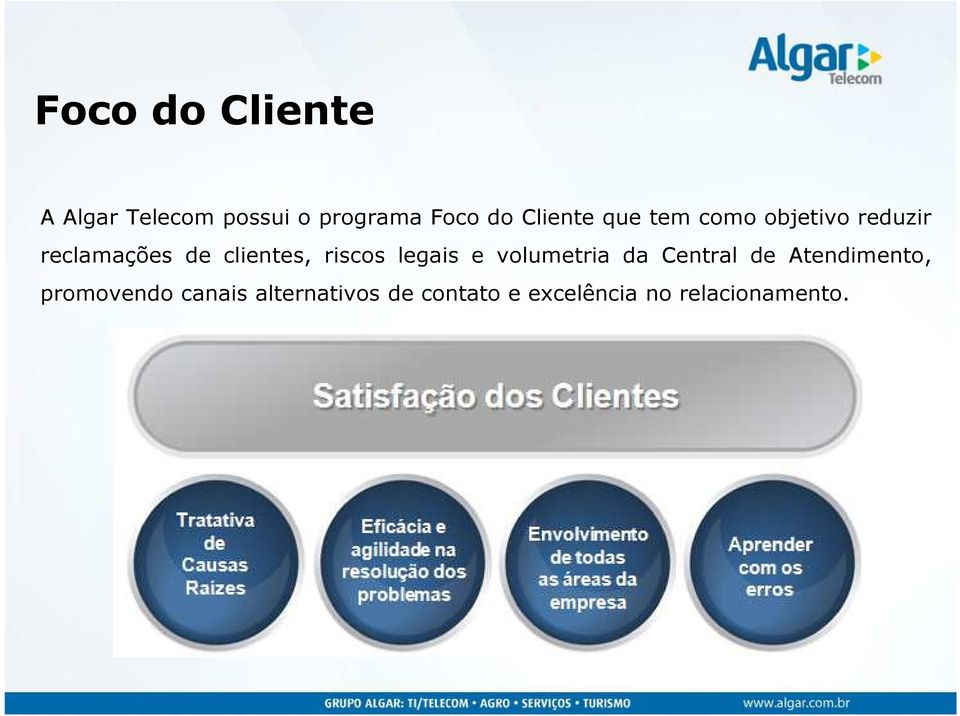 clientes, riscos legais e volumetria da Central de