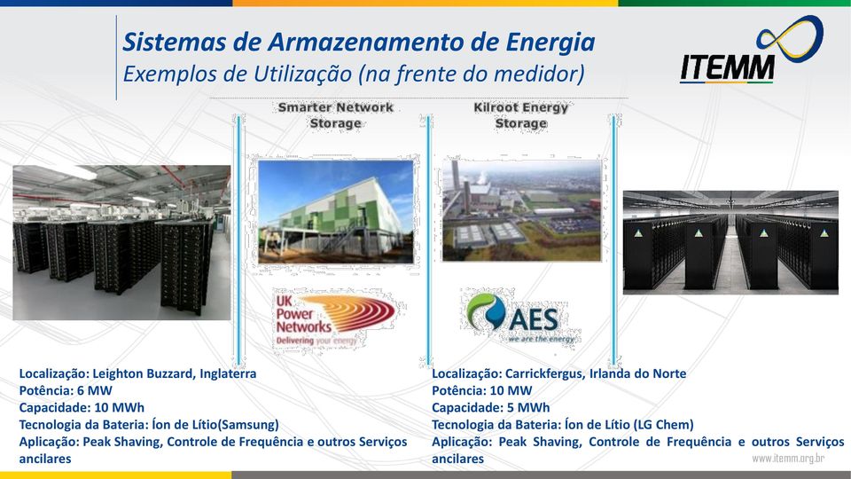 Frequência e outros Serviços ancilares Localização: Carrickfergus, Irlanda do Norte Potência: 10 MW