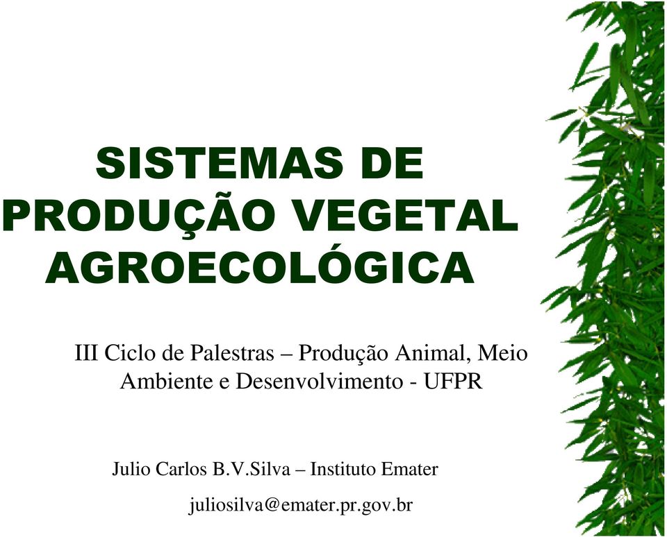 Ambiente e Desenvolvimento - UFPR Julio Carlos
