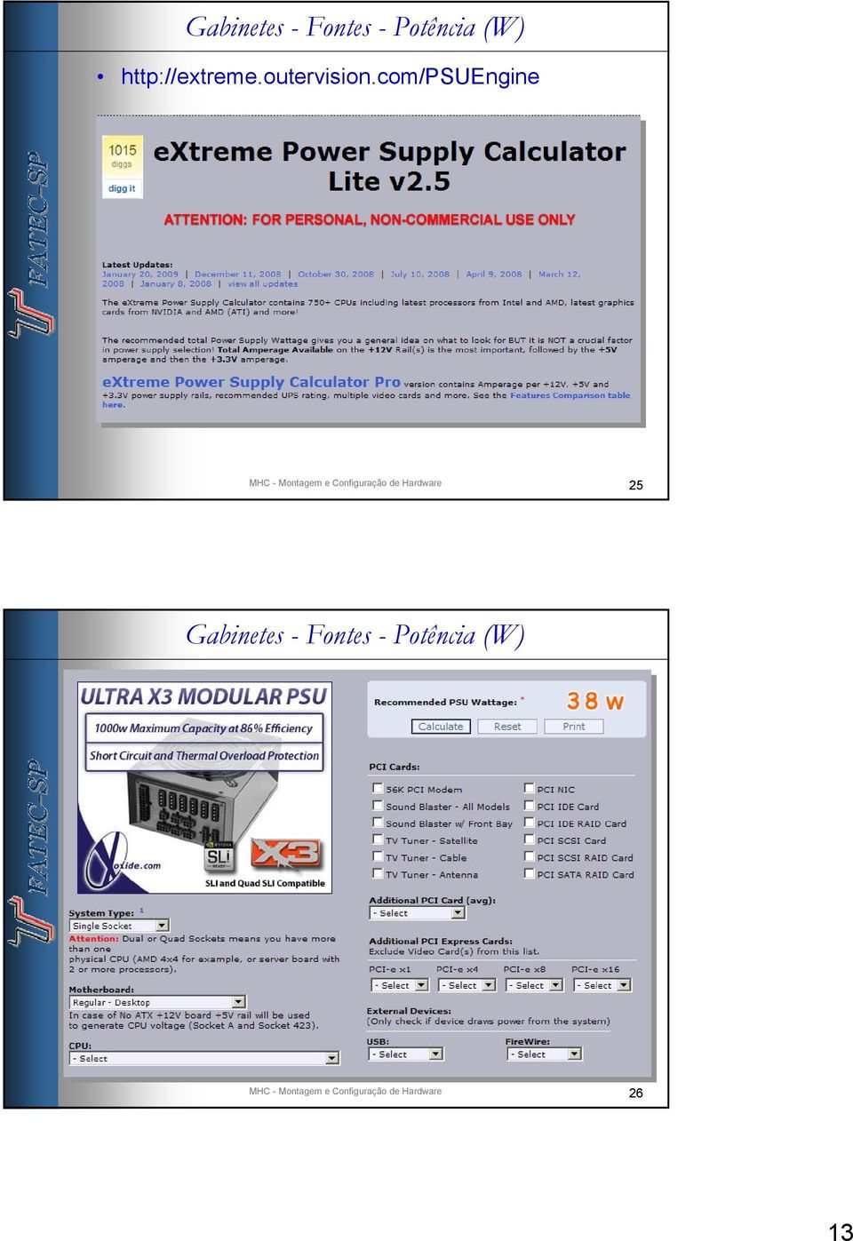 com/psuengine MHC - Montagem e Configuração de