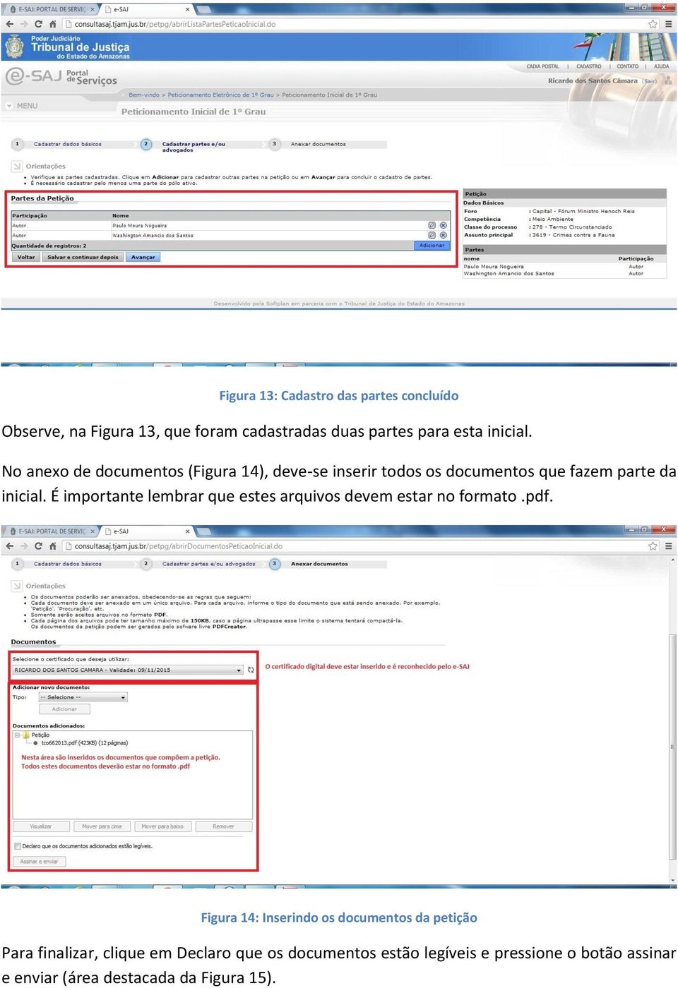 É importante lembrar que estes arquivos devem estar no formato.pdf.