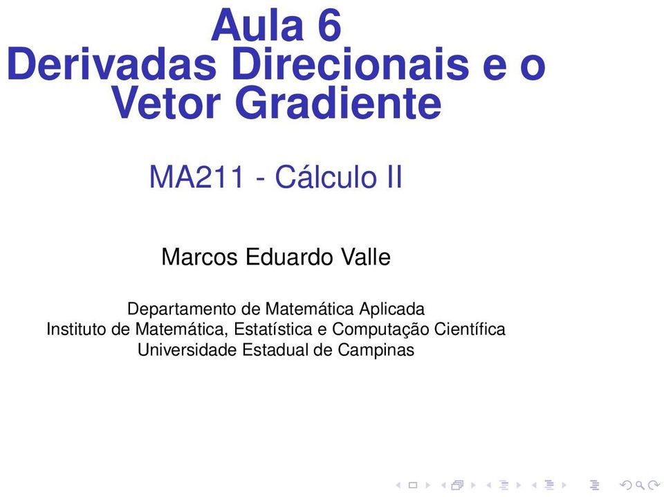 Matemática Aplicada Instituto de Matemática,